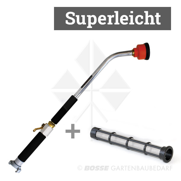 Sehr leichtes Gießgerät komplett mit Alu-Kugelventil und Qualitäts-Gießkopf + Filter