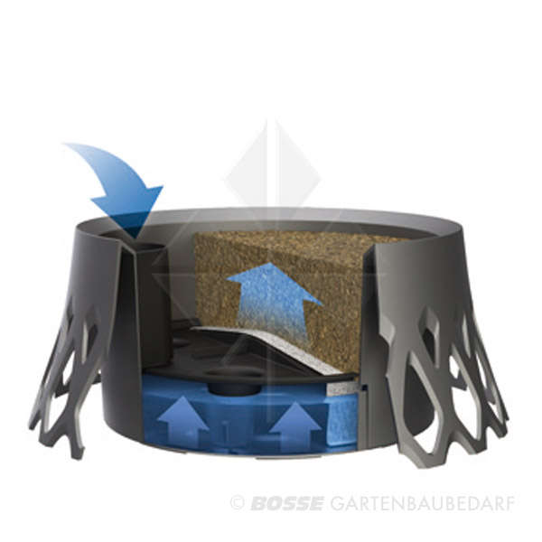 Schale-Roseta-Wasserspeicher