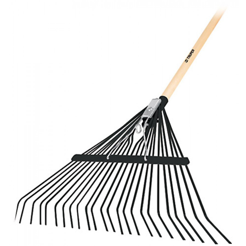 Fächerbesen mit Holzstiel